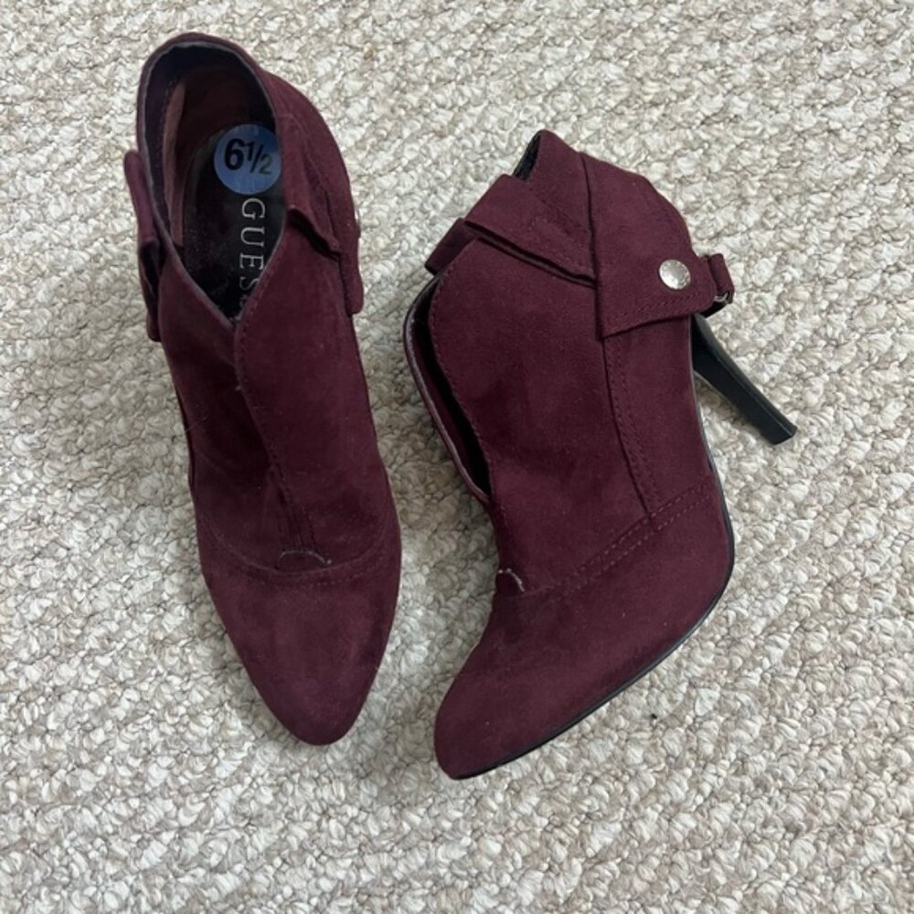 Guess Purple Booties ankle boots heeled size 6.5